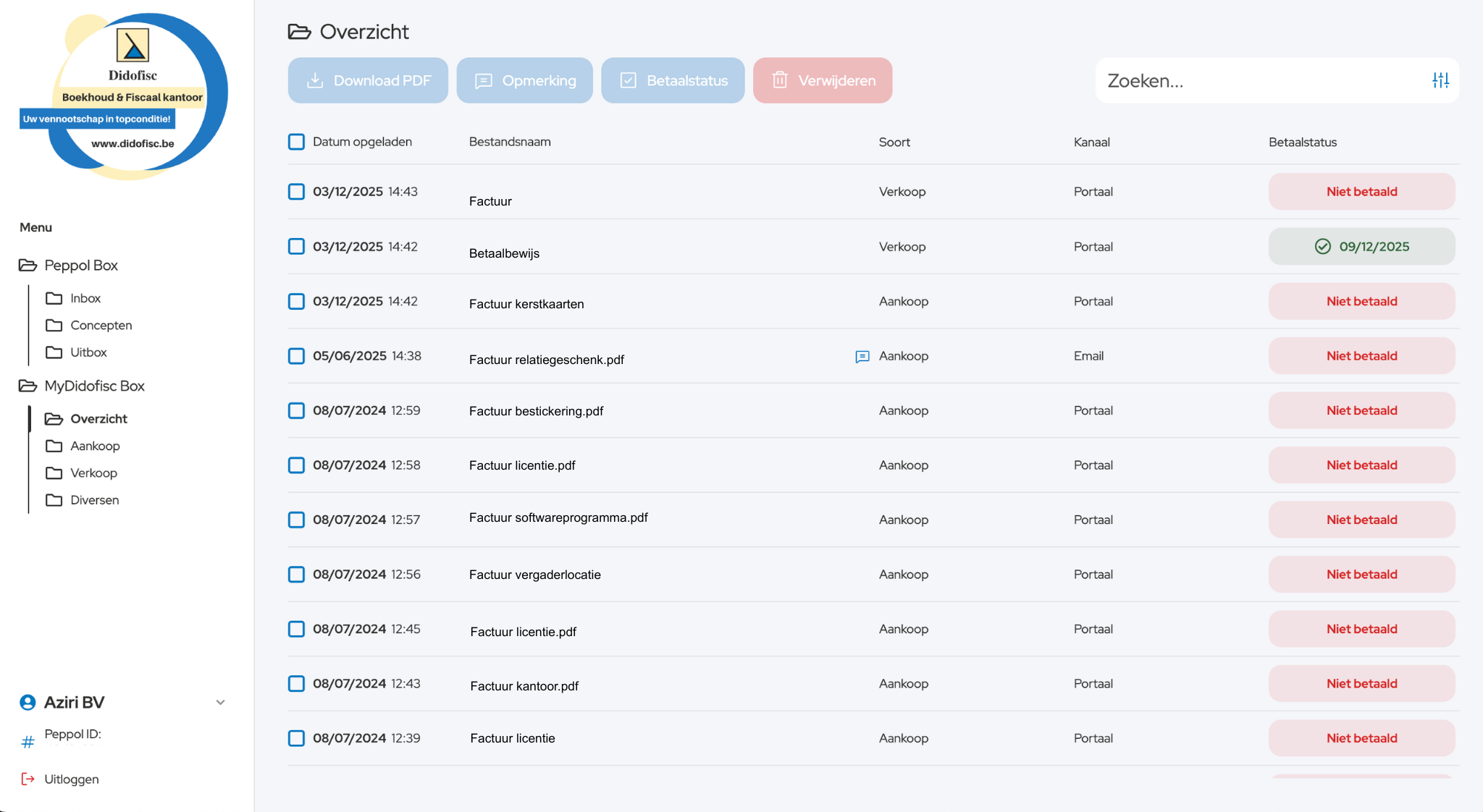 Didofisc case frontoffice
